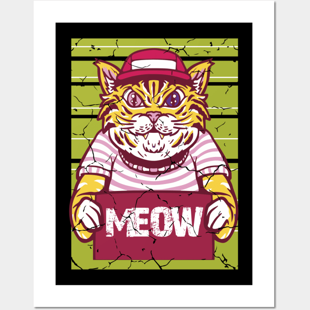 Gangster Cat Wall Art by BC- One- Shop